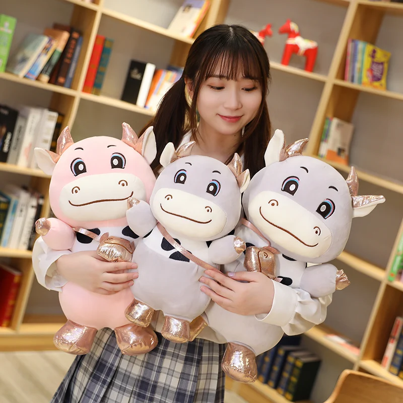 Рюкзак кукла икры милая мультяшная корова сидящая плюшевая игрушка детский