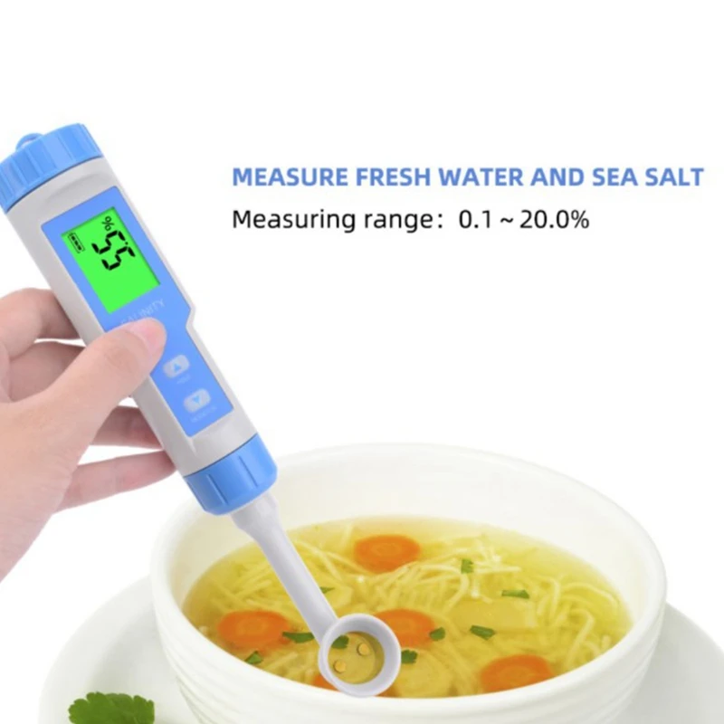 

S-200 IP67 Waterproof Salinometer Salinity Tester Foods Salt Meter High Precision Salt Concentration Meter for Food