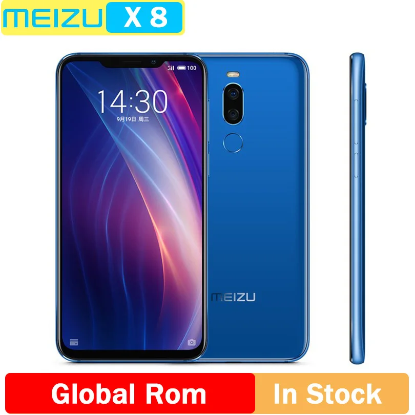 Meizu X8 с глобальной прошивкой, 4G ram, 64G Rom, 4G LTE, мобильный телефон Snapdragon 710, четыре ядра, 6,2 дюймов, МП и мп, двойная камера заднего вида, gps