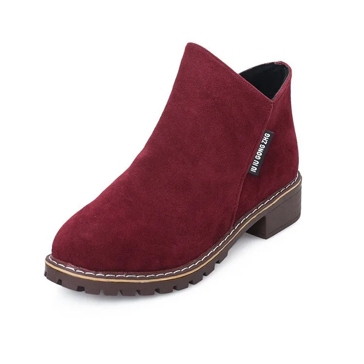 2021 Women martin boots suede autumn winter warm plush fur shoes woman feminina female motorcycle ankle women botas mujer | Обувь