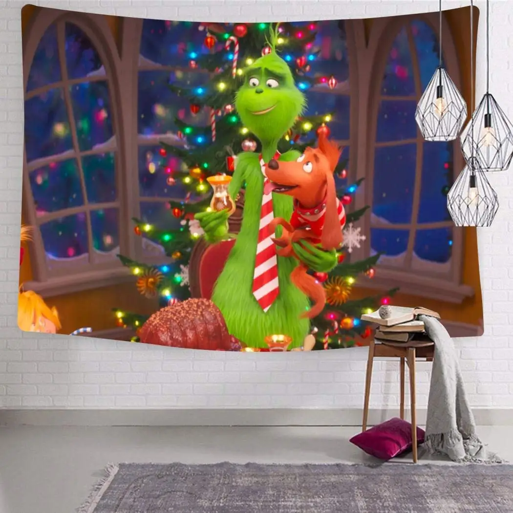 

Гобелен настенный G-Rin-Ch Рождественская печать для спальни гостиной общежития