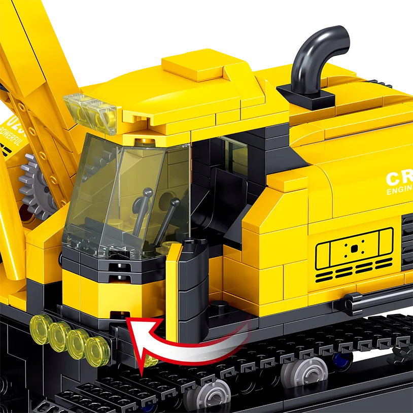 

747Pcs Bricks Excavator Car City Engineering Vehicle Model Building Blocks Boys Birthday Christmas Gift Kids Toy