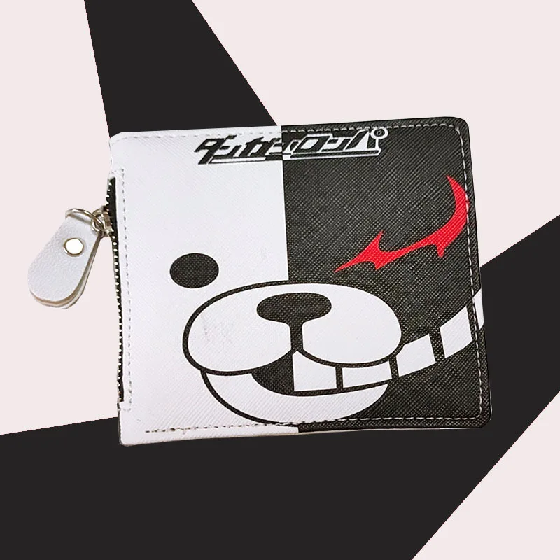 

Danganronpa Cartoon Wallet Two-dimensional Black and White Bear Short Wallet Men's Multi-card Coin Purse Student Wallet