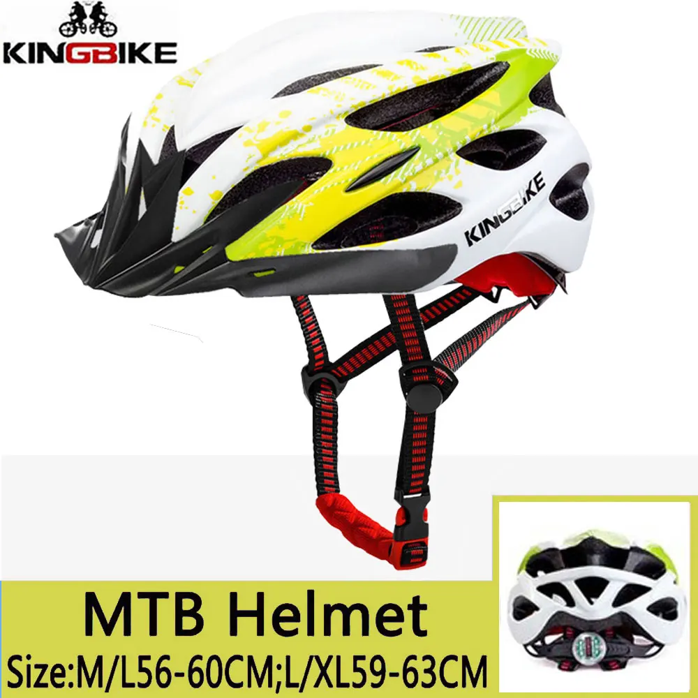 KINGBIKE шлем велосипедный взрослыйвелосипедный шлем для мужчин pro вело шлем шлем для велосипедавело шлем - Цвет: 675-Green