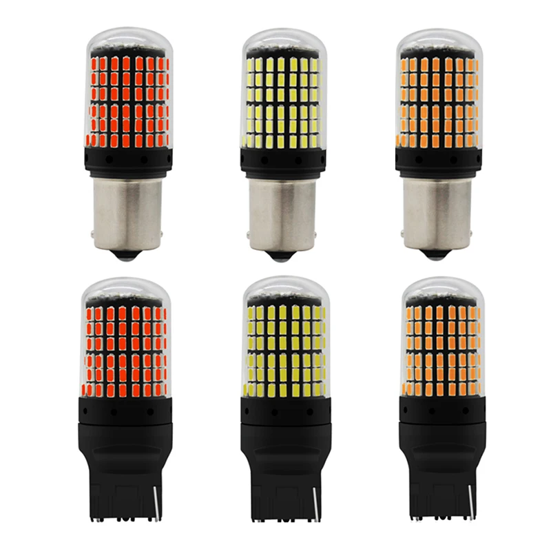 2 шт. Автомобильный светодиодный сигнал поворота T20 7440 W21W лампы 1156 3014 SMD выделить