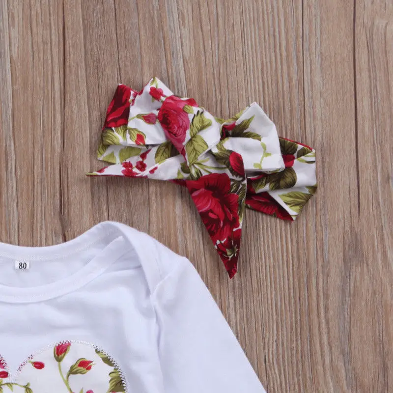 Хлопковые топы для маленьких девочек свободные штаны брюки комплект одежды из 3