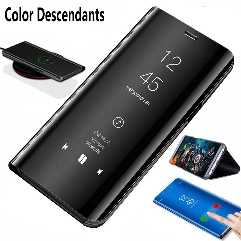 Умный флип-чехол для телефона iPhone X XR XS 5 5S SE 7 8 6 6S Plus 11 12 Mini Pro Max 2020 зеркальный чехол
