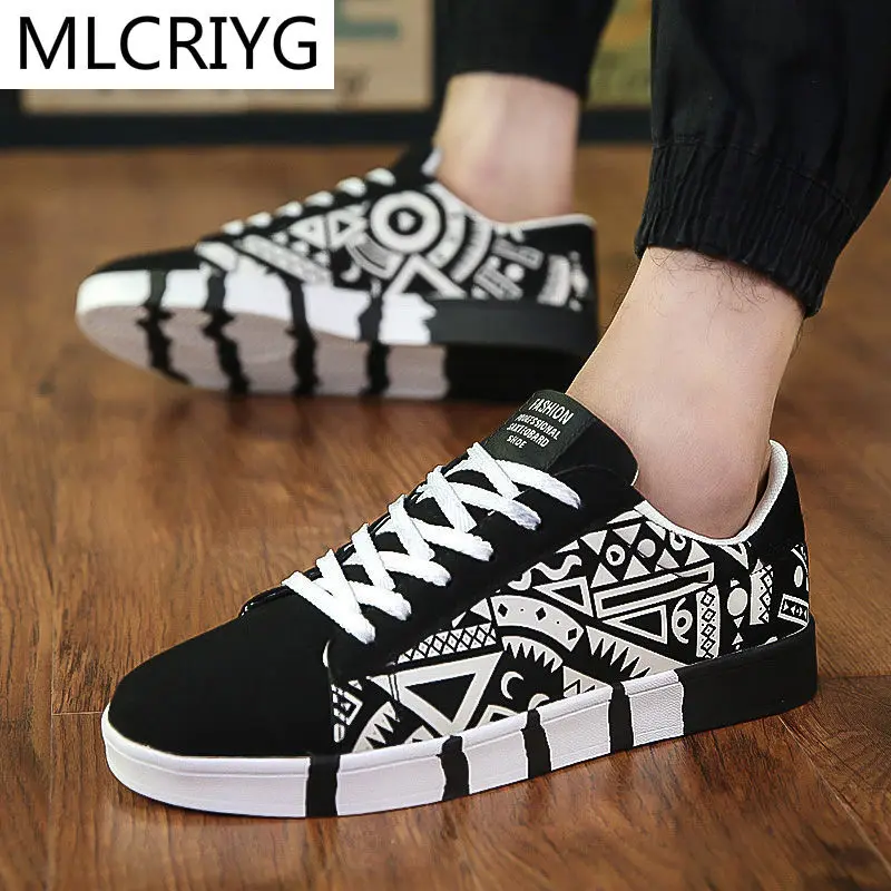 

New Men Sneakers Casual Shoes Men Lovers Printing Fashion Flat Tenis Masculino Vulcanized Shoes Zapatos De Hombre