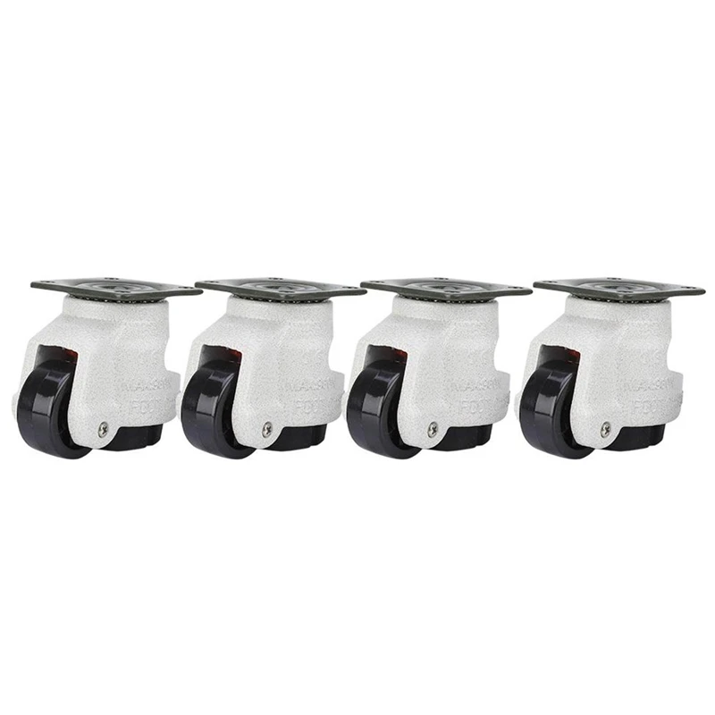 

4 Pcs Retractable Leveling Casters Industrial Machine Swivel Caster Castor Wheel for Office Chair Trolley 330 Lbs Capacity GD-40