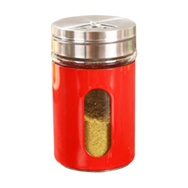 

Stainless Steel Seasoning Jars Glass Spreading Bottle Barbecue Seasoning Pot Pepper Bottle Toothpick Holder Salt Shaker