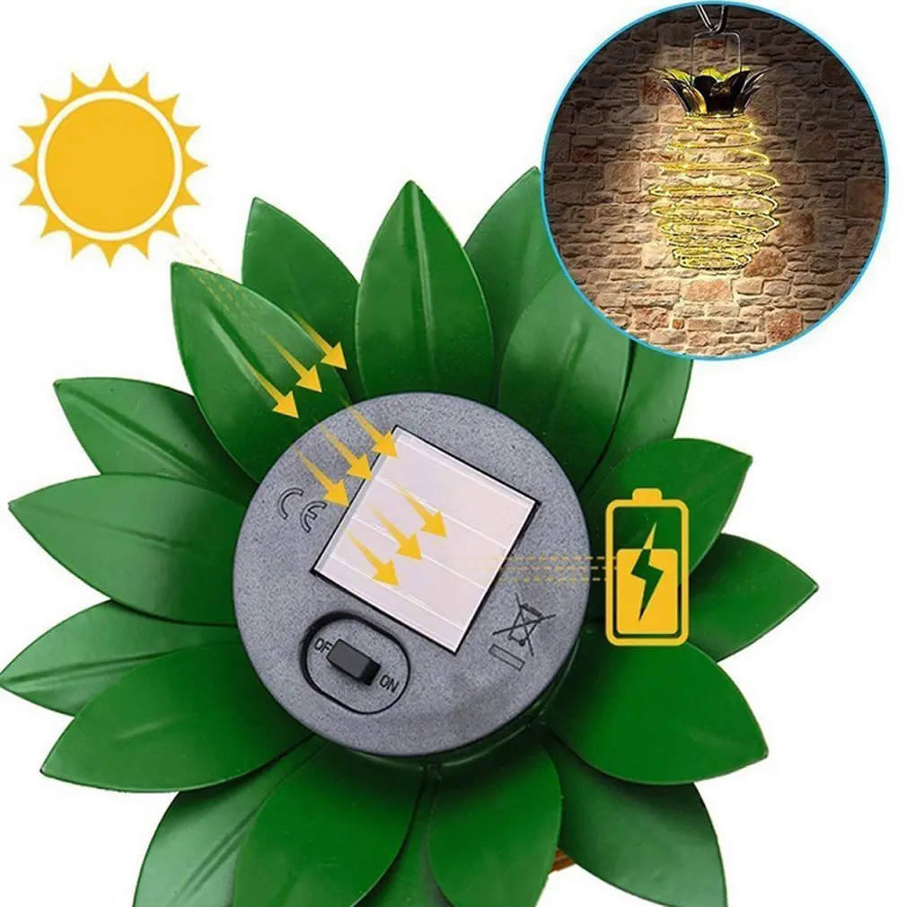 Светодиодный светильник-обруч на солнечной батарее в форме фруктов садовый