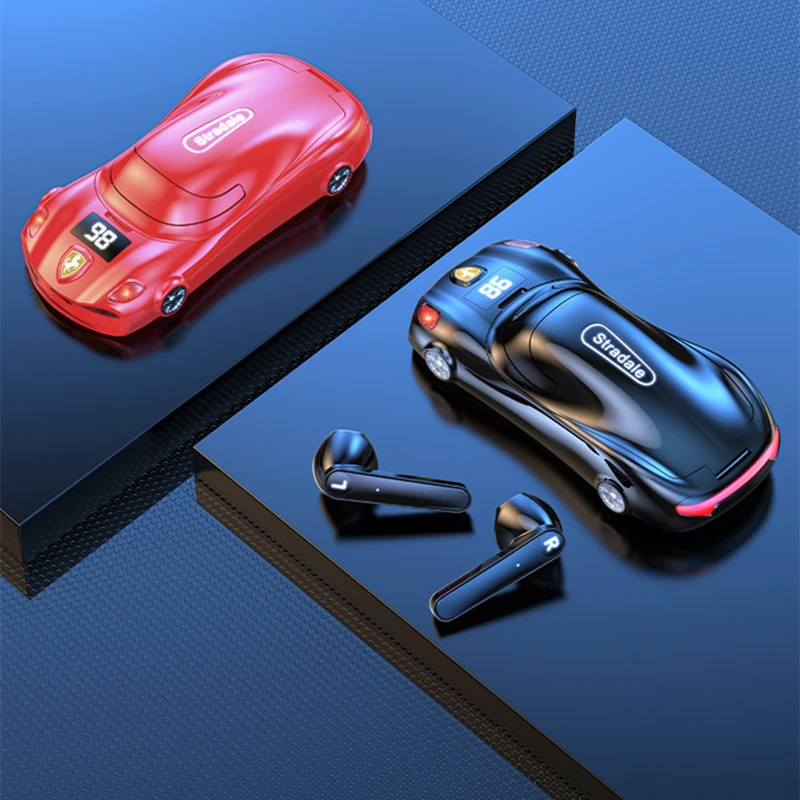 TWS Bluetooth наушники с микрофонами спортивные автомобильные светодиодный дисплей