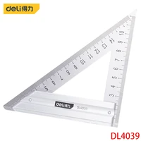 deli dl4039 set square specification 150mm stainless steel tape aluminum alloy base measuring tool electrician hand tool