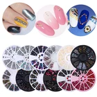 Фольга для маникюра, талисман-Планета стразы, 12 Ячеек