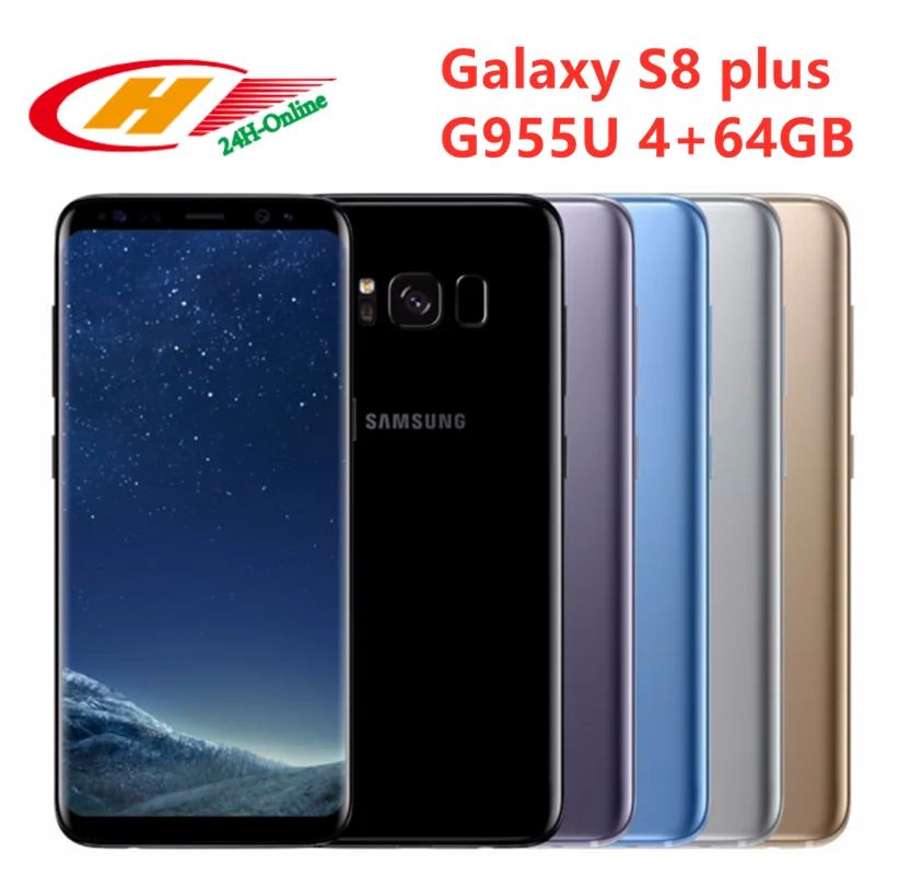 Разблокированный телефон samsung Galaxy S8 Plus S8+ G955U, 4 Гб ОЗУ, 64 Гб ПЗУ, Восьмиядерный процессор 6,2 дюйма, NFC, отпечаток пальца