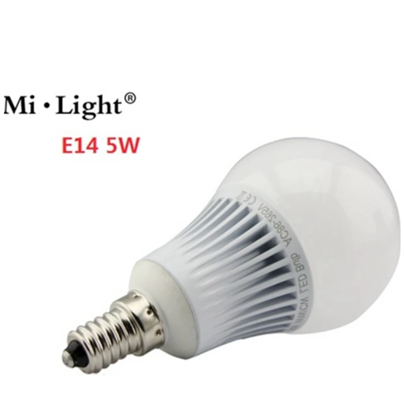 Оригинальная приглушаемая светодиодсветильник лампа Mi.Light AC110V 220V CW/WW RGBW RGBWW RGB CCT E27