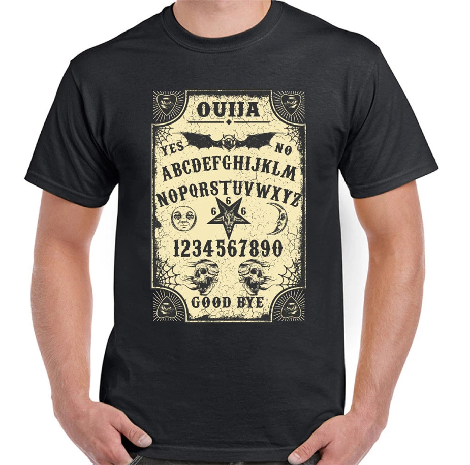 Ouija доска Мужская забавная футболка на Хэллоуин колдовство дух призраков