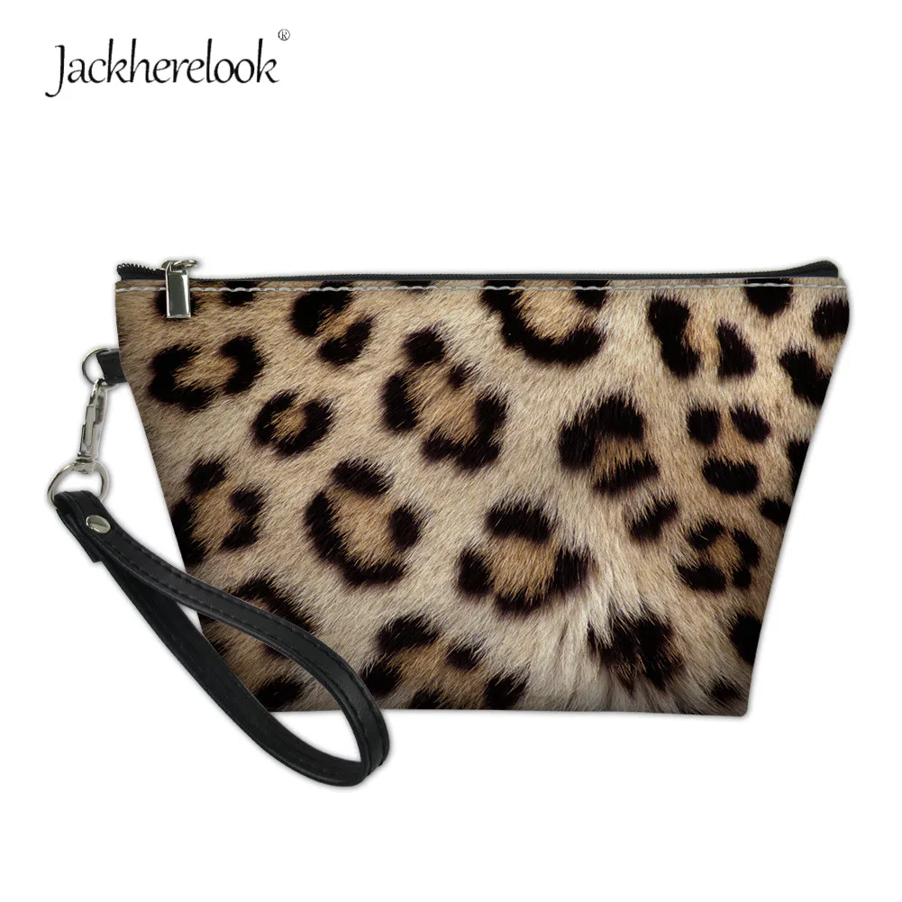 Косметичка Jackherelook Lepoard с принтом портативная сумочка для косметики С Рисунком