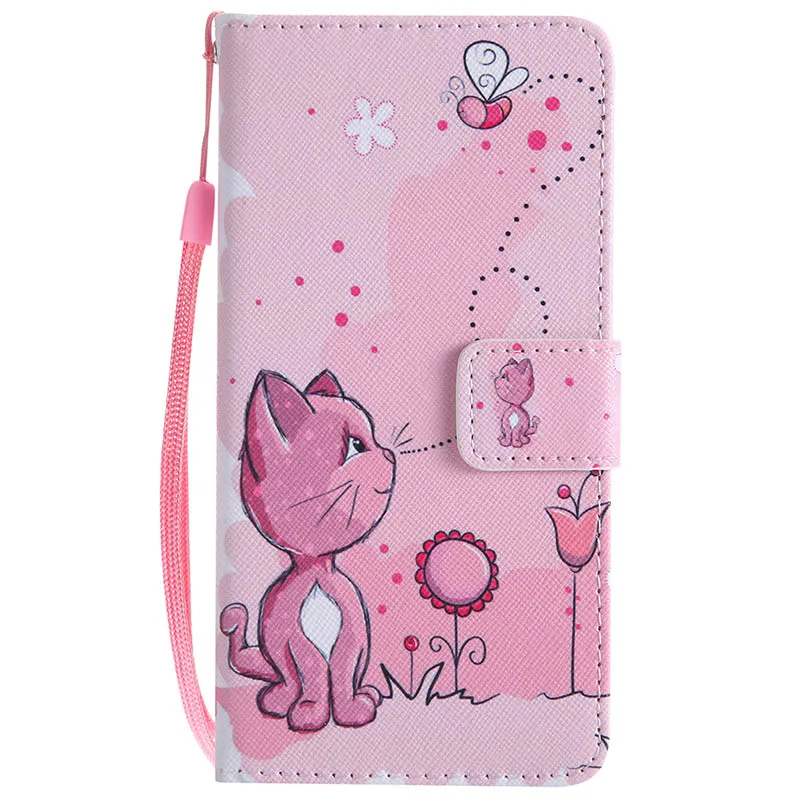 Cats Bees P10 Lite кошелек кожаный чехол для телефона Fundas для Coque huawei P30 Pro P20 P10 P9 P8 Lite mate 10 Lite mate 20 X флип чехол s - Цвет: Cats Bees