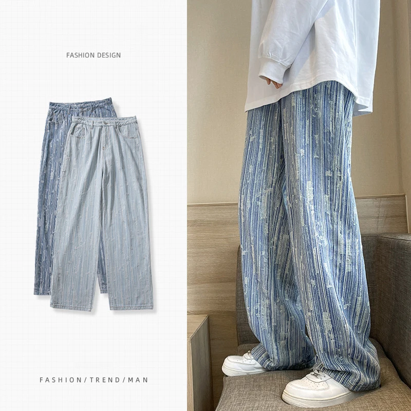 

Джинсы мужские, с принтом в стиле хип-хоп, широкие, винтажные