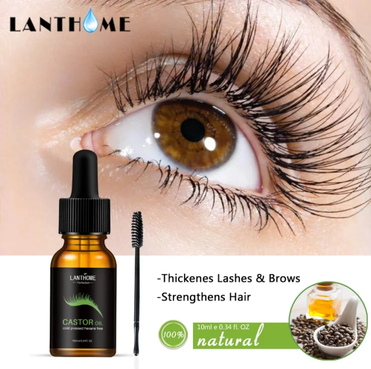 200 шт. Lanthome касторовое масло для роста волос сыворотка ресниц подтягивание густых