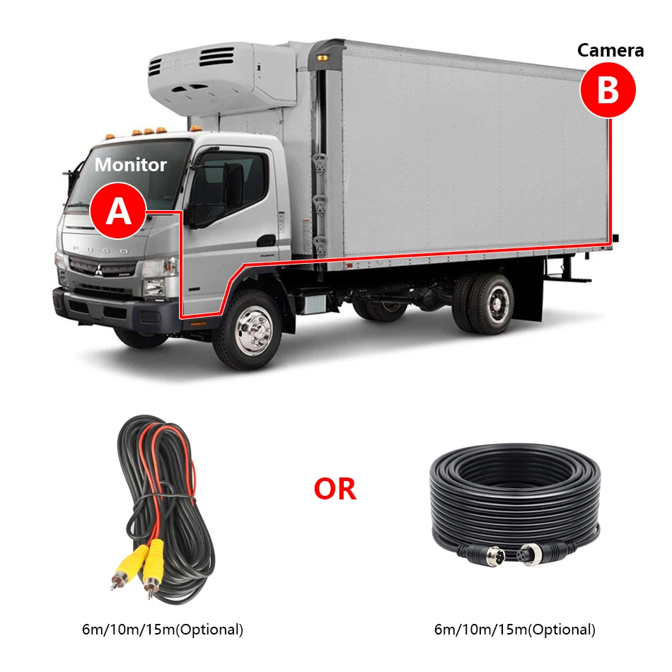 Камера заднего вида Jansite для грузовика камера 18 ламп 12-24 В парковочная линия