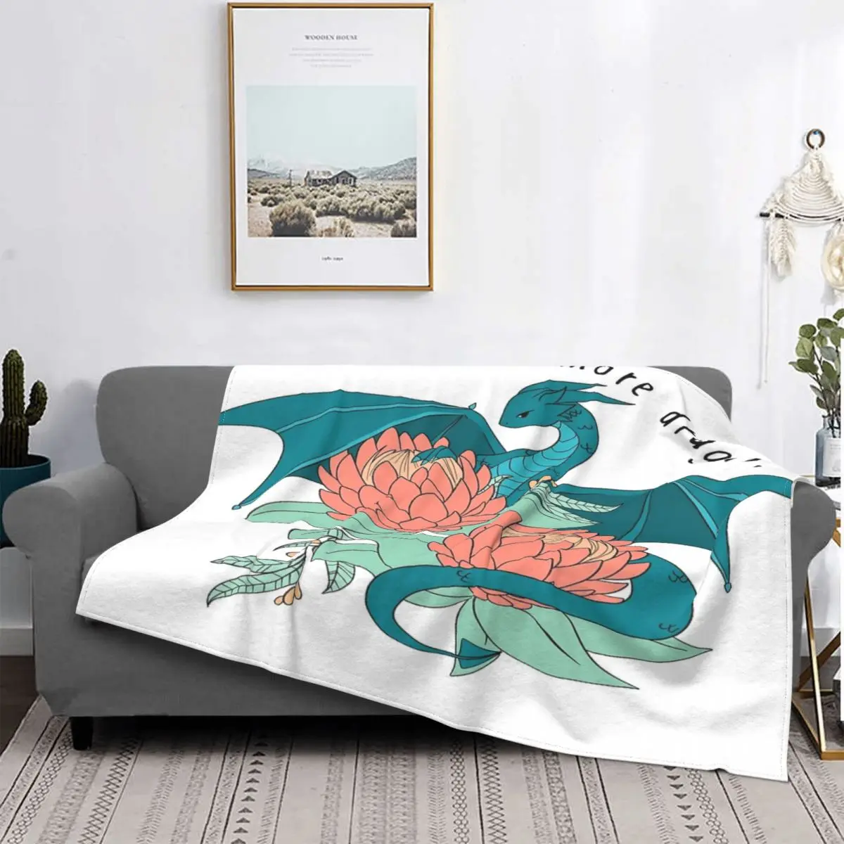 

We Need More Dragons-Manta a cuadros para cama, manta Kawaii, toalla de playa de lujo
