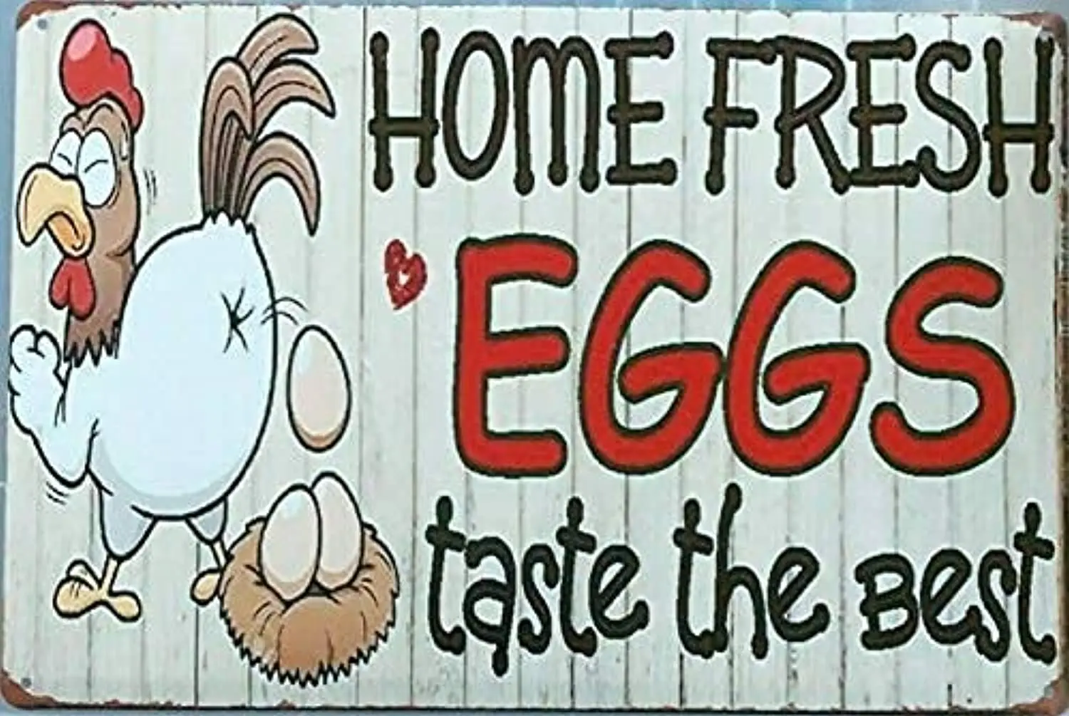 

Eggs Fresh Home Fresh,Retro Tin Signs,Wall décor,Wall Art Bar Signs Kitchen/Restaurant/Home Wall Decor