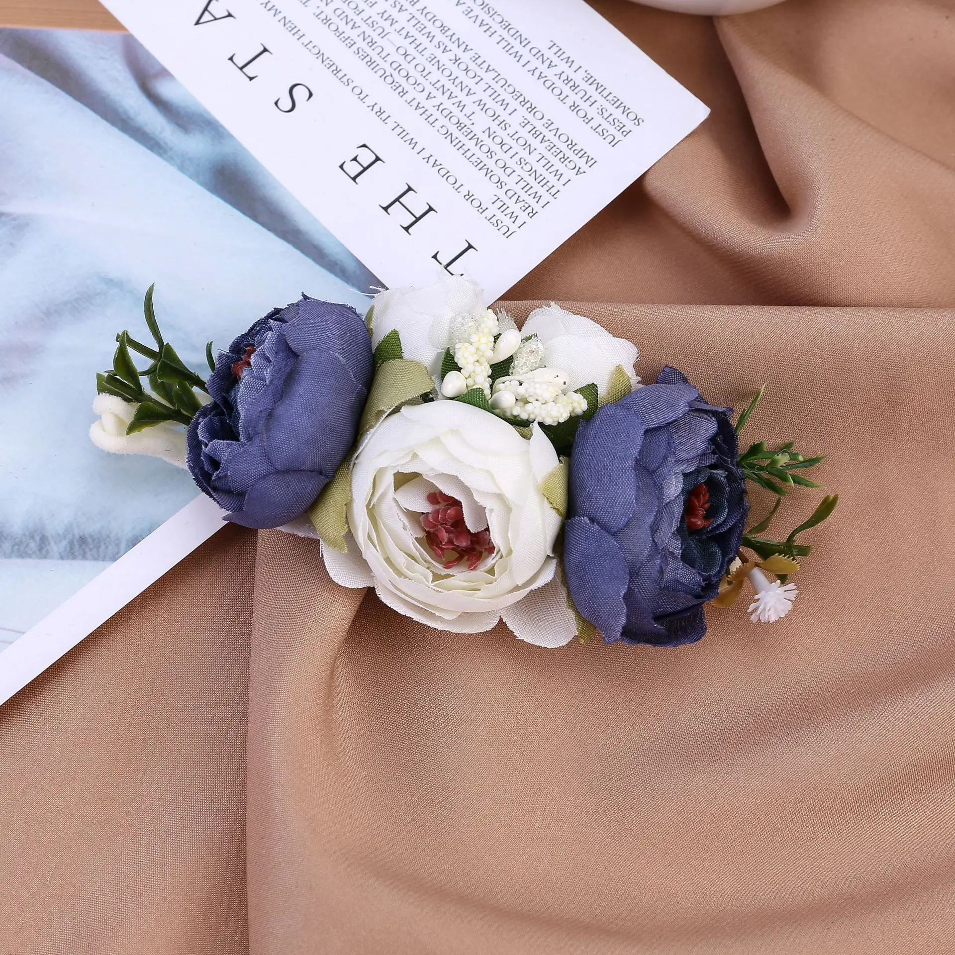 

1/2PCS Baby Photography Photo Hair Bands Sweet Nylon Artificial Flowers Headband Newborn Headwear Girls Styling Tools Hair Tie