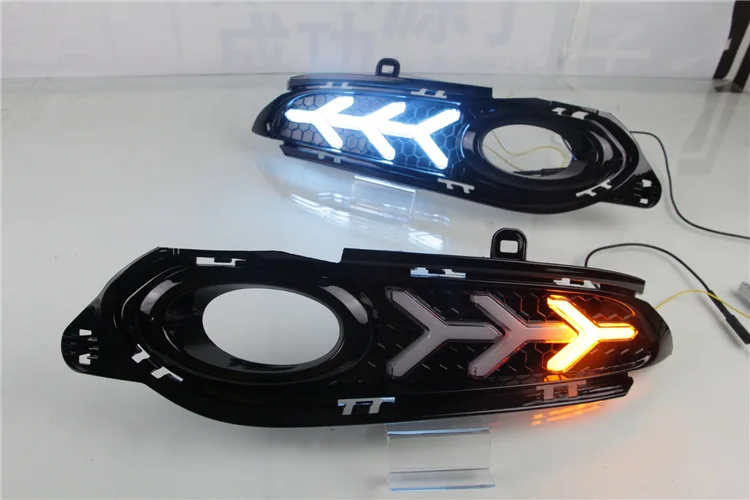 Противотуманные фары 2 шт. для Honda HR-V HRV Vezel 2014 2015 2016 2017 2018 DRL дневные ходовые огни с