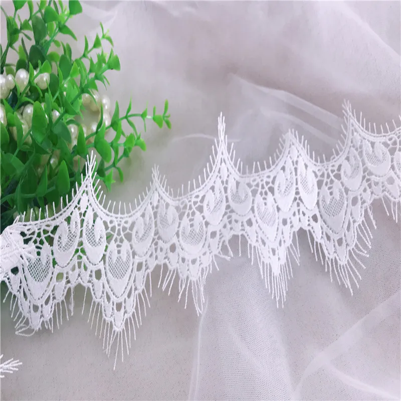 

Eyelash Lace Trim Scalloped Lace For Bridal Veil 10yards