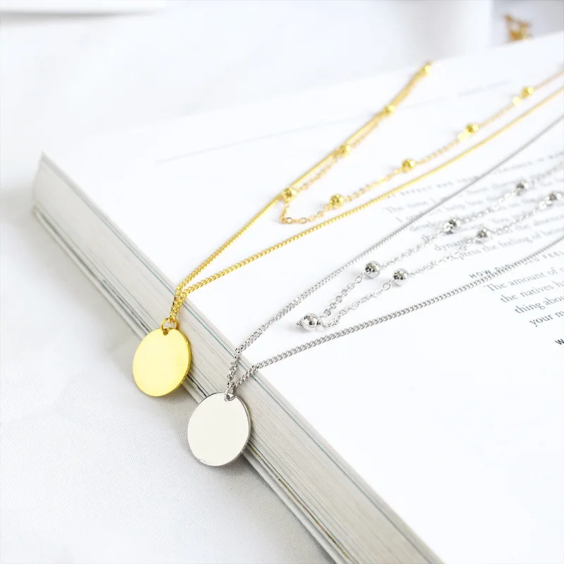 Женское Ожерелье с кулоном ZOBEI минималистичное колье чокер из настоящего серебра