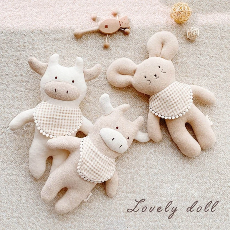 

Soft Appease Doll Animal Plush Toy Cartoon Calf Bear Fawn Children Appease Dolls Children Room Decoration Christmas Gift