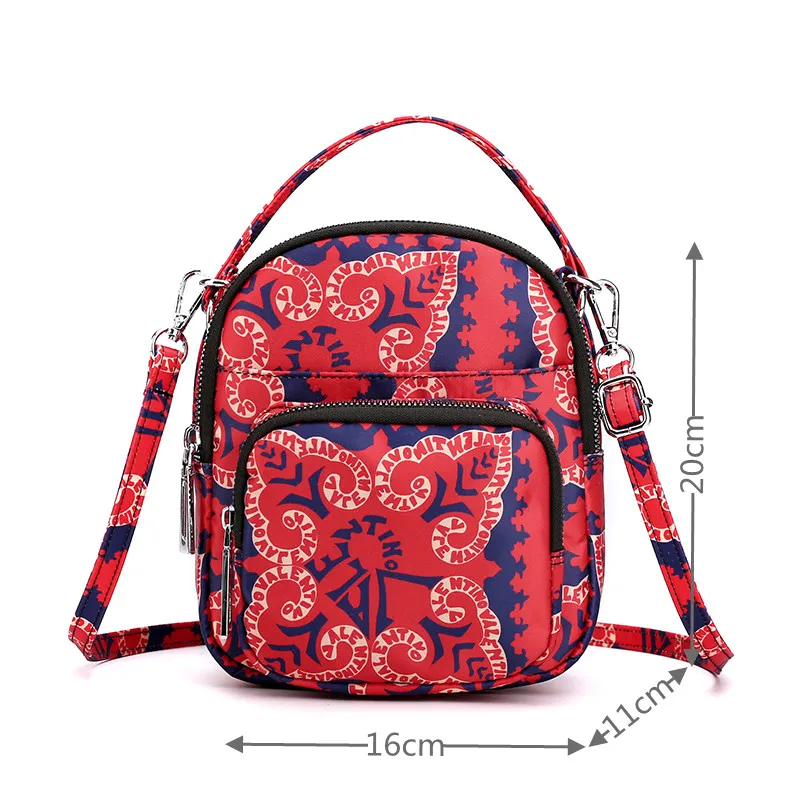 

Women's Nylon Shoulder Bag Fashion Multi-Functional Pockets Durable Waterproof Fabric Top-handle Crossbody Bag Female Tote