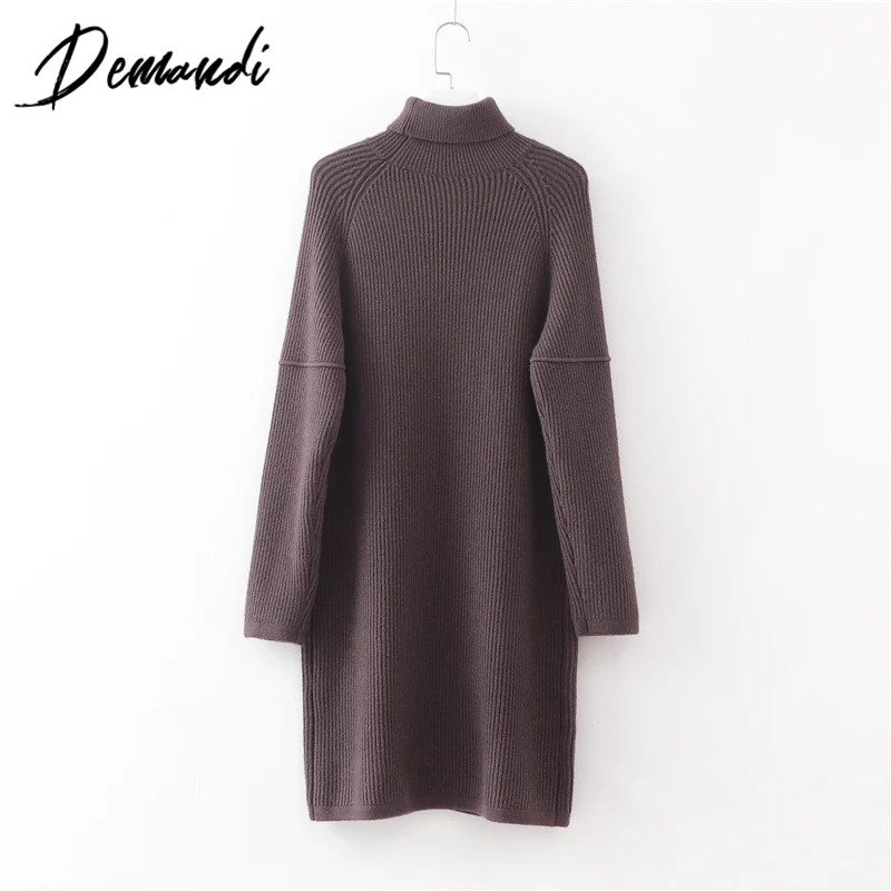 DEMANDI женский свитер пуловер с высоким воротником осень и зима 2019 Новая мода Досуг