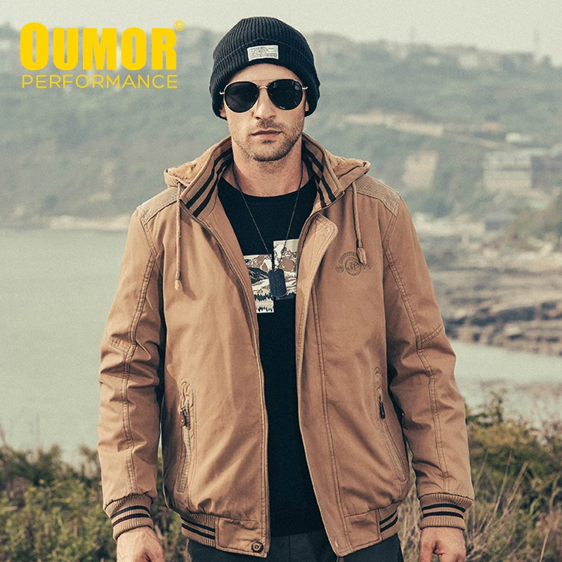 Мужская зимняя куртка с капюшоном на флисе|Мужские парки| |