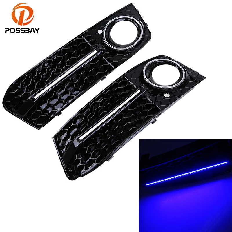 Posbay передний нижний бампер светодиодный DRL Противотуманные фары Чехлы Нижняя