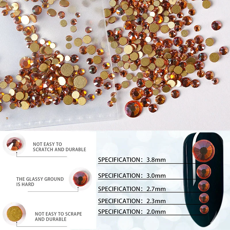 31 стиль 3D микс Размер Стразы для ногтей розовые белые стеклянные с плоским дном