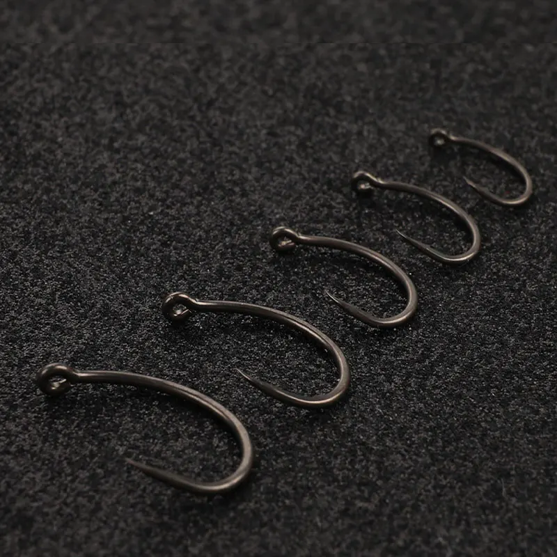 

100pcs Coating High Carbon Stainless Steel Barbed Hooks Carp Fishing Hooks
