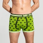 Трусы-боксеры мужские с принтом, пикантное нижнее белье, бесшовные шорты, мягкое нижнее белье, трусы