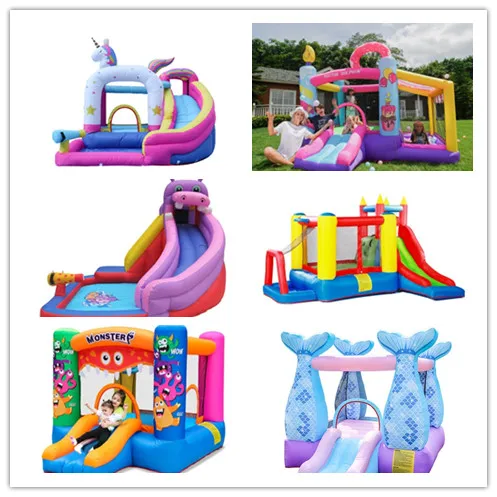 

Air Bounce House Inflatable Bouncer With Air Blower Jumping Castle with Slide for Kids Outdoor and Indoor Fun