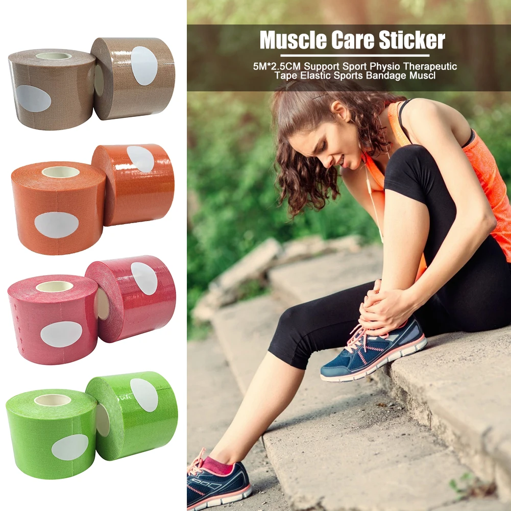 

Self Adhesive Wrap Tape Elastic Cotton Sports Gym Fitness Kneepad Pain Relief Bandage Muscle Pads for Gym Outdoor