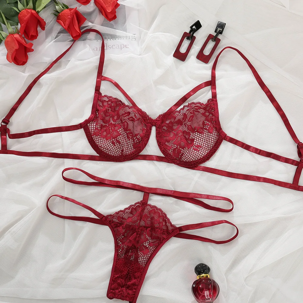 Модный женский комплект с бюстгальтером кружевное нижнее белье набор нижнего