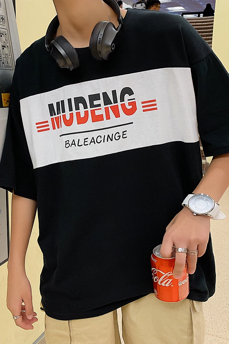 Летняя футболка с короткими рукавами и принтом от бренда Tide модная повседневная