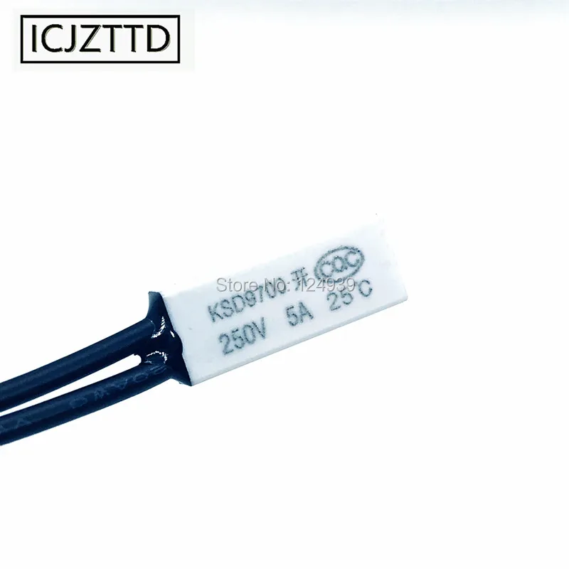 1 шт. KSD9700 15 ℃ 20 25 30 35 40 термостат 5A 250V пластиковый терморегулятор переключатель
