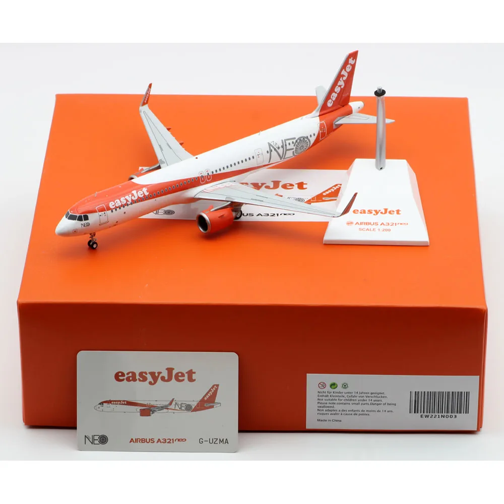 

Коллекционный самолет JC Крылья EW221N003 EasyJet Airlines, модель самолета с подставкой из сплава 1:200, подарок