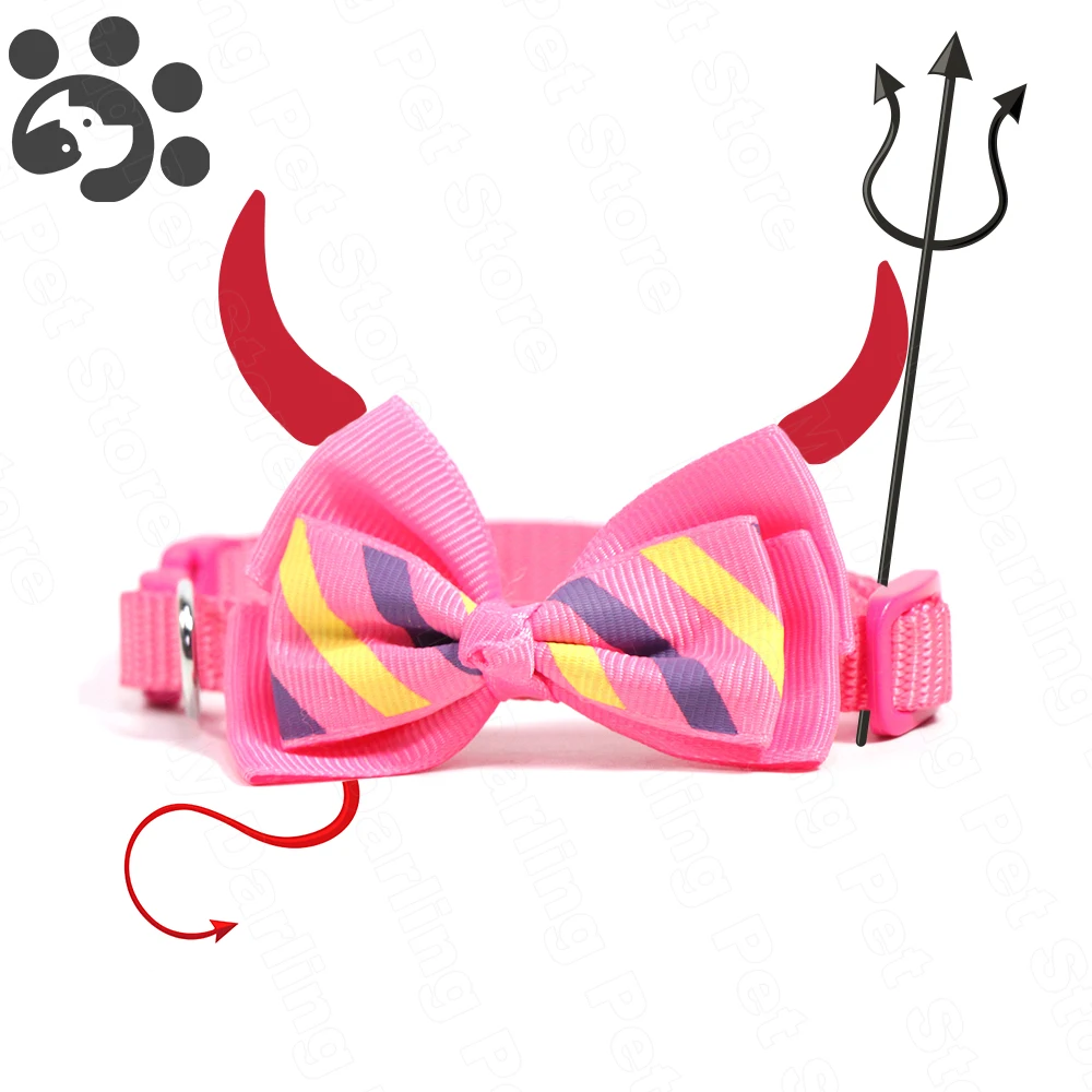 Ошейник для кошек стразы кожа милый отколовшийся ошейник галстук-бабочка