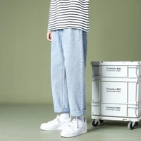 summer wide leg jeans mens fashion retro harajuku jeans men streetwear loose hip hop straight leg denim trousers mens s 2xl