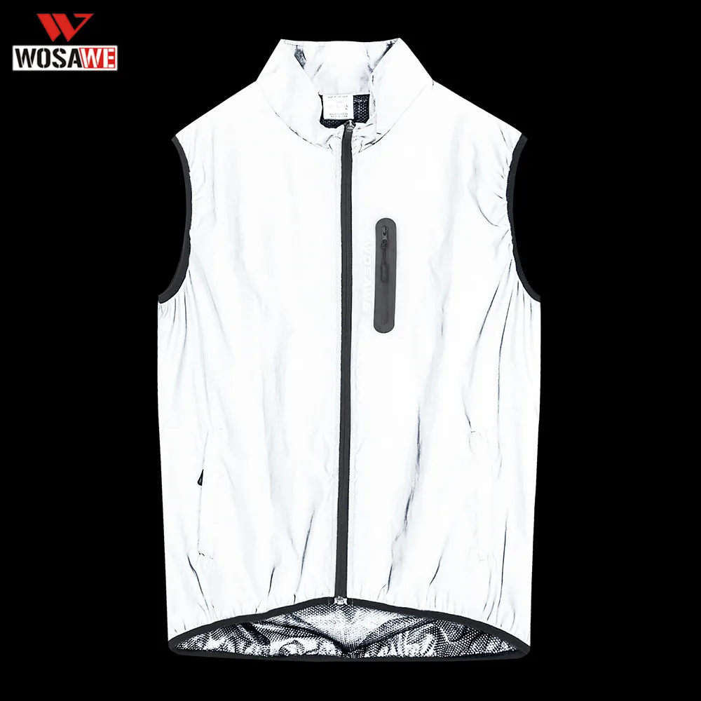 Мужской светоотражающий жилет WOSAWE для велосипеда легкий водоотталкивающий