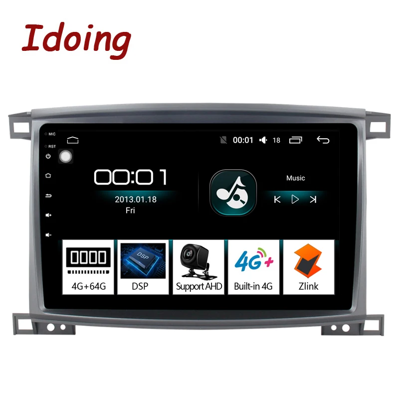 

Idoing 10.2"4G+64G 8 Core Car Radio Android Player For Toyota Land Cruiser 100 LC100 Lexus LX470 2005-2007 GPS Navigation